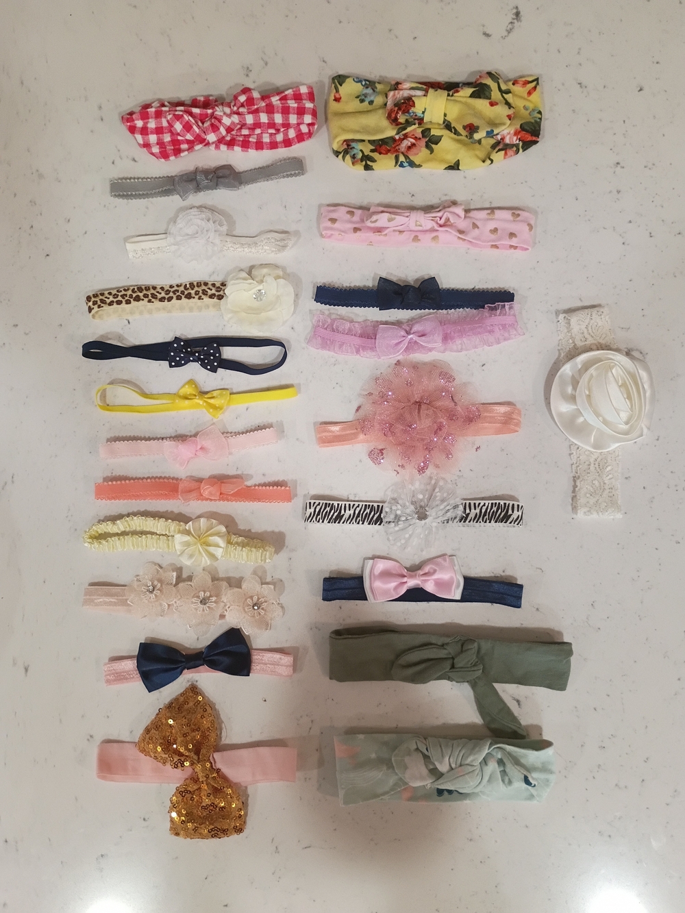 22 Pc Assorted Baby Headband Set - Mixed Colors - Picture 3 of 3